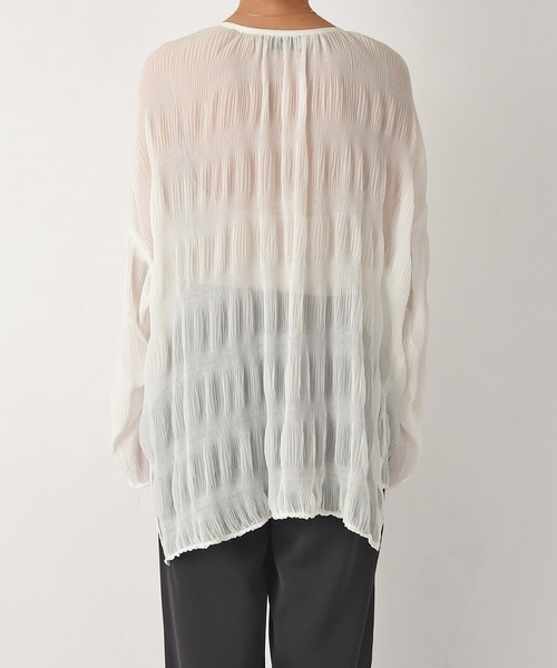 AKTE(アクテ)の「シアーロングブラウス(シャツ/ブラウス・レディース・ホワイト/ブラック・FREE)」の11枚目の写真