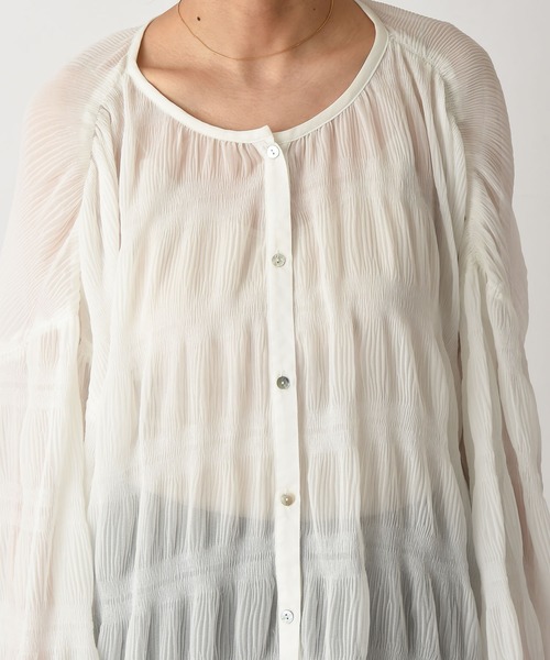 AKTE(アクテ)の「シアーロングブラウス(シャツ/ブラウス・レディース・ホワイト/ブラック・FREE)」の18枚目の写真