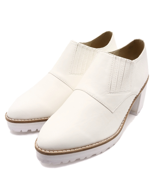 mystic（ミスティック）の「サイドゴアパンプス（パンプス・レディース・ホワイト/ブラック・37/36/38）」の2枚目の写真