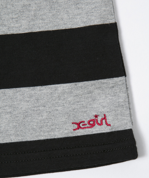 X-girl Stages（エックスガールステージス）の「【VERY(ベリー)5月号掲載商品】STRIPED FRILL TOP(4T～7T)（Tシャツ/カットソー・キッズ・アッシュ/レッド/ブルー・5T/4T/7T/6T）」の6枚目の写真