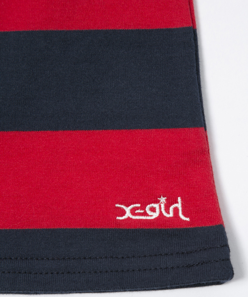 X-girl Stages（エックスガールステージス）の「【VERY(ベリー)5月号掲載商品】STRIPED FRILL TOP(4T～7T)（Tシャツ/カットソー・キッズ・アッシュ/レッド/ブルー・5T/4T/7T/6T）」の8枚目の写真