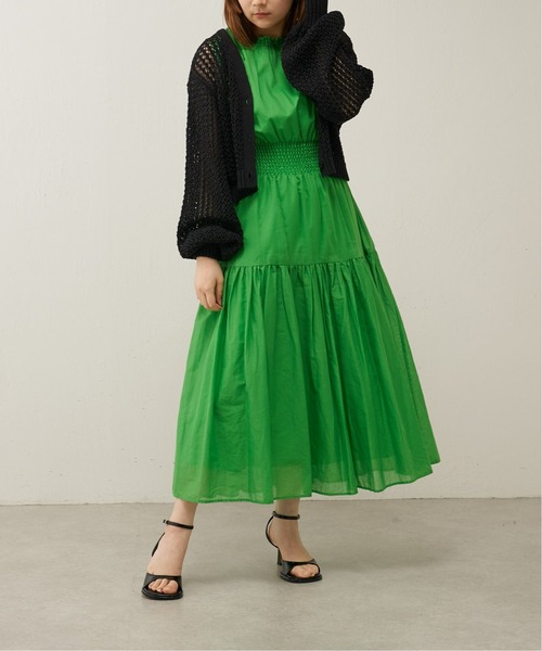 Lui's（ルイス）の「シャーリングコットンワンピース（ワンピース・レディース・ブラック/グリーン・FREE）」の22枚目の写真