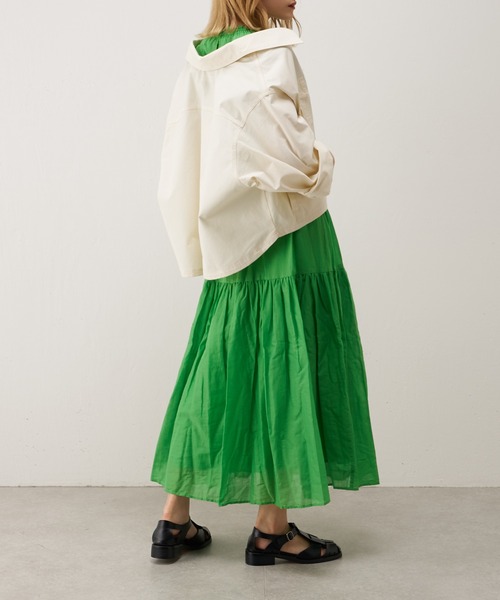 Lui's（ルイス）の「シャーリングコットンワンピース（ワンピース・レディース・ブラック/グリーン・FREE）」の20枚目の写真