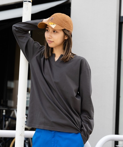 Blue Standard （ブルースタンダード）の「【Blue Standard/ブルースタンダード】ZEROSTAIN ゼロステイン 汗染みの目立ちにくいTシャツ UVカット 撥水性 汚れが付きにくい　キーネックロンT（Tシャツ/カットソー・メンズ・杢グレー/ホワイト/ダークブルー/ブラック/チャコールグレー・MEDIUM/X-LARGE/LARGE）」の18枚目の写真
