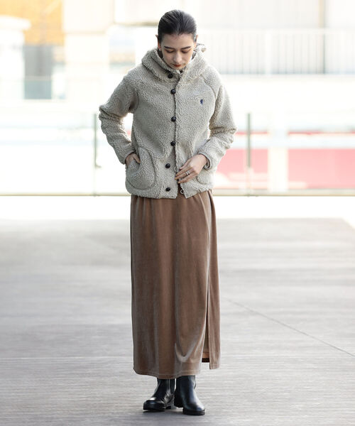 Ray BEAMS（レイビームス）の「GYMPHLEX / ボア ブルゾン（ブルゾン・レディース・シルバー/ブラウン・12/14）」の7枚目の写真