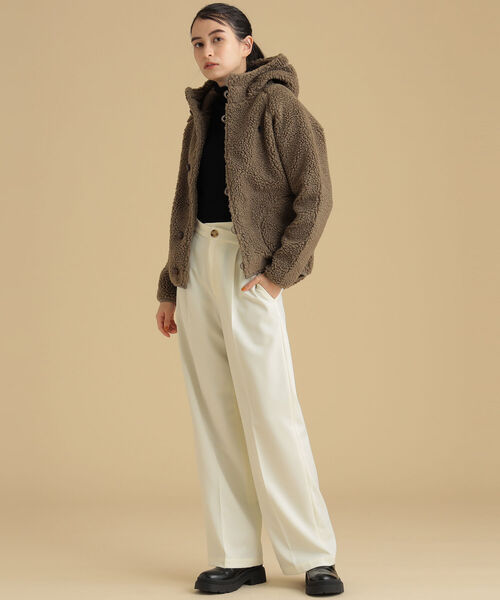 Ray BEAMS（レイビームス）の「GYMPHLEX / ボア ブルゾン（ブルゾン・レディース・シルバー/ブラウン・12/14）」の10枚目の写真