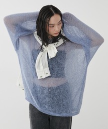 【ロングセラー/新色追加!】シアーメッシュルーズニット