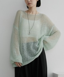 【ロングセラー/新色追加！】シアーメッシュルーズニット