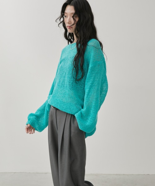 セール】【ロングセラー/新色追加！】モヘアライクルーズニット