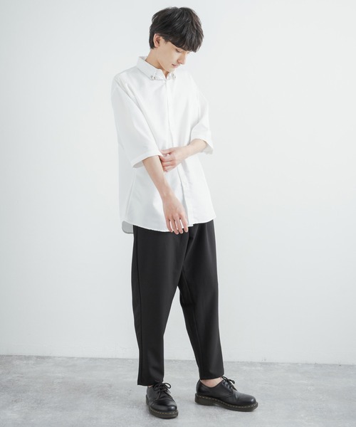 Rocky Monroe(ロッキーモンロー)の「オーバーサイズ チェーン付き半袖レギュラーカラーBIGシャツ(シャツ/ブラウス・メンズ・ホワイト/ブラック・M/L)」の16枚目の写真