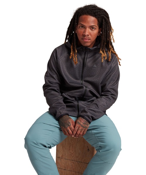 BURTON（バートン）の「撥水 ボンディングフリース ジップアップ パーカー（パーカー・メンズ・ホワイト/ブラック/スミクロ/オリーブ/ブラック×グレー・M/S/L/XS/XL）」の4枚目の写真