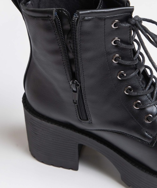 WEGO（ウィゴー）の「WEGO/レースアップヒールブーツ（ブーツ・レディース・ブラック・MEDIUM/LARGE）」の13枚目の写真