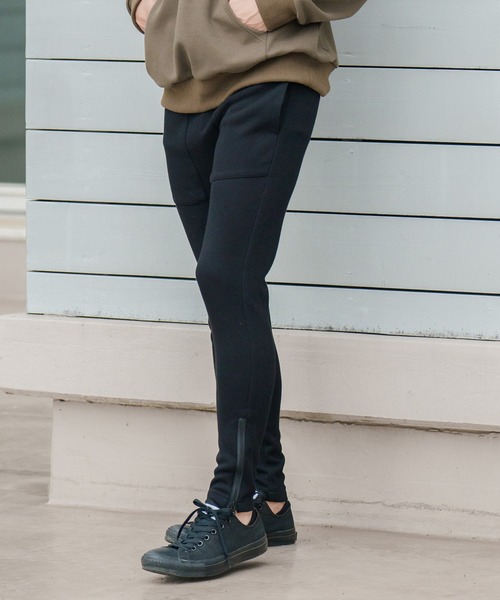 CAMBIO(カンビオ)の「mp10333-Bonding Kanoko Skinny Silhouette Pants パンツ(その他パンツ・メンズ・ダークブルー/アイボリー/ブラック・M/L/S)」の5枚目の写真
