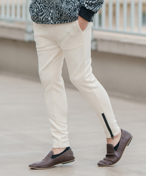 CAMBIO(カンビオ)の「mp10333-Bonding Kanoko Skinny Silhouette Pants パンツ(その他パンツ・メンズ・ダークブルー/アイボリー/ブラック・M/L/S)」の14枚目の写真