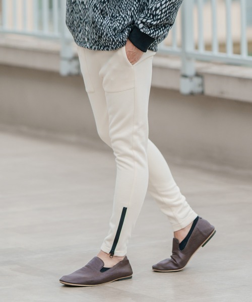 CAMBIO(カンビオ)の「mp10333-Bonding Kanoko Skinny Silhouette Pants パンツ(その他パンツ・メンズ・ダークブルー/アイボリー/ブラック・M/L/S)」の15枚目の写真