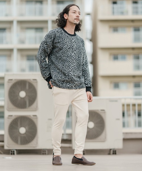 CAMBIO(カンビオ)の「mp10333-Bonding Kanoko Skinny Silhouette Pants パンツ(その他パンツ・メンズ・ダークブルー/アイボリー/ブラック・M/L/S)」の17枚目の写真