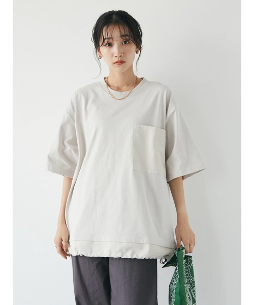 CRAFT STANDARD BOUTIQUE（クラフトスタンダードブティック）の「レイヤードプルオーバー　＊（Tシャツ/カットソー・レディース・レッド/ブラック/グレイッシュベージュ/ライトグレー・M/L/LL）」の17枚目の写真