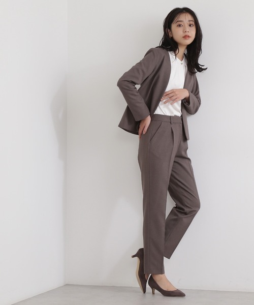 NATURAL BEAUTY BASIC（ナチュラルビューティーベーシック）の「フロントタックブラウス（シャツ/ブラウス・レディース・オフホワイト/ブラウン/ブルー・MEDIUM/SMALL）」の11枚目の写真