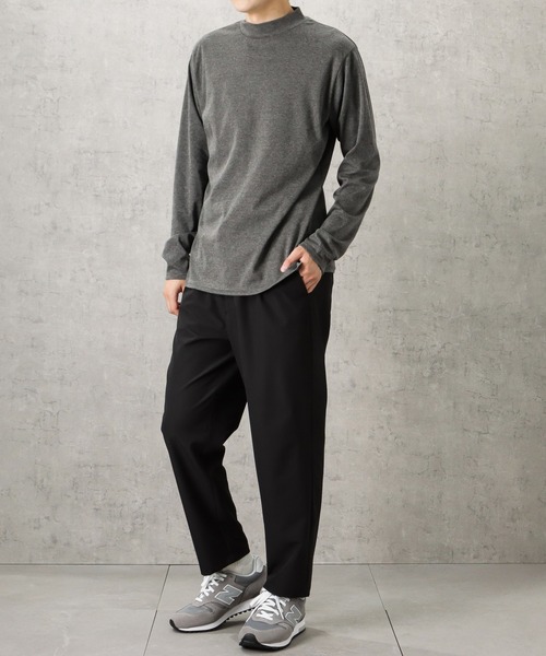 NAVY（ネイビー）の「無地スムースモックネックロングスリーブTシャツ（Tシャツ/カットソー・メンズ・ホワイト/チャコール/ブラウン/ブルー/ブラック・L/XL/S/M）」の10枚目の写真