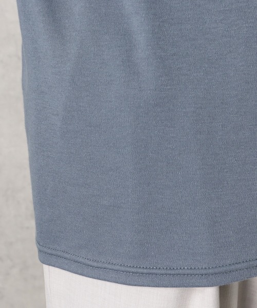 NAVY（ネイビー）の「無地スムースモックネックロングスリーブTシャツ（Tシャツ/カットソー・メンズ・ホワイト/チャコール/ブラウン/ブルー/ブラック・L/XL/S/M）」の16枚目の写真