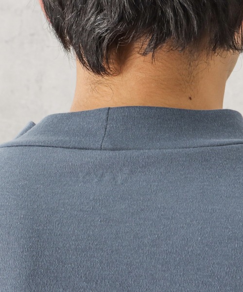 NAVY（ネイビー）の「無地スムースモックネックロングスリーブTシャツ（Tシャツ/カットソー・メンズ・ホワイト/チャコール/ブラウン/ブルー/ブラック・L/XL/S/M）」の17枚目の写真