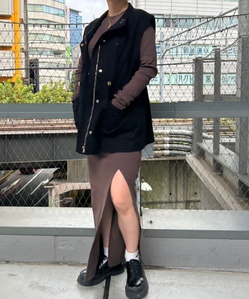 FIG&VIPER（フィグアンドバイパー）の「ミリタリージレ（ベスト・レディース・ブラック/ベージュ・FREE）」の18枚目の写真