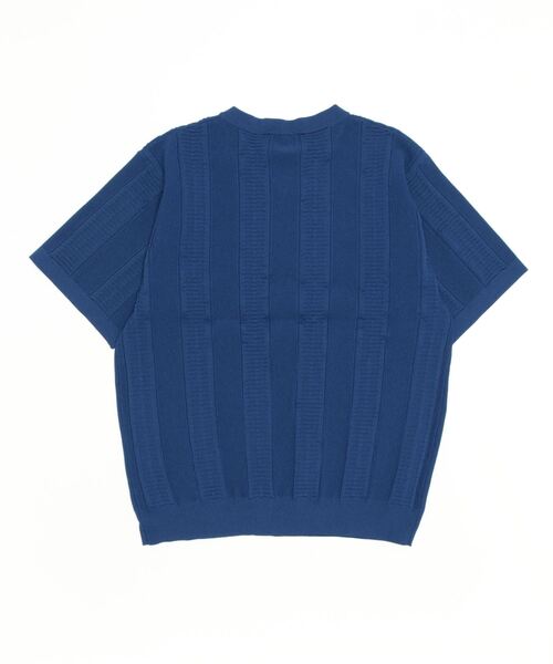 MMMM(エムエムエムエム)の「MMMM/ポリエステルエアリーVネックニットTシャツ(Tシャツ/カットソー・メンズ・チャコールグレー/ベージュ/ブルー・LARGE/X-LARGE/MEDIUM)」の4枚目の写真