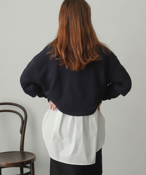 SENSE OF PLACE by URBAN RESEARCH（センスオブプレイスバイアーバンリサーチ）の「ショートスウェットシャツ（スウェット・レディース・グレー/ネイビー/ミント/オートミール・ONE）」の6枚目の写真