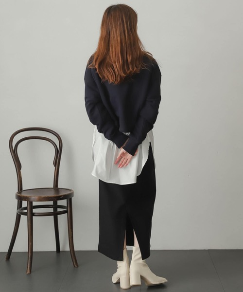 SENSE OF PLACE by URBAN RESEARCH（センスオブプレイスバイアーバンリサーチ）の「ショートスウェットシャツ（スウェット・レディース・グレー/ネイビー/ミント/オートミール・ONE）」の8枚目の写真