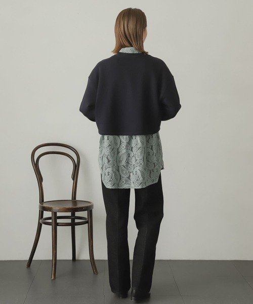 SENSE OF PLACE by URBAN RESEARCH（センスオブプレイスバイアーバンリサーチ）の「ショートスウェットシャツ（スウェット・レディース・グレー/ネイビー/ミント/オートミール・ONE）」の13枚目の写真