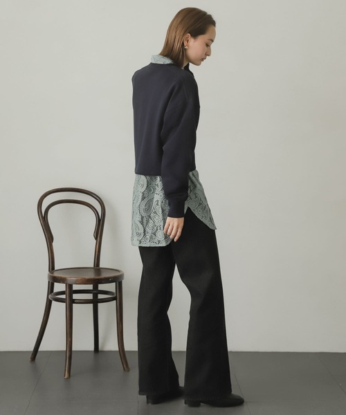 SENSE OF PLACE by URBAN RESEARCH（センスオブプレイスバイアーバンリサーチ）の「ショートスウェットシャツ（スウェット・レディース・グレー/ネイビー/ミント/オートミール・ONE）」の14枚目の写真