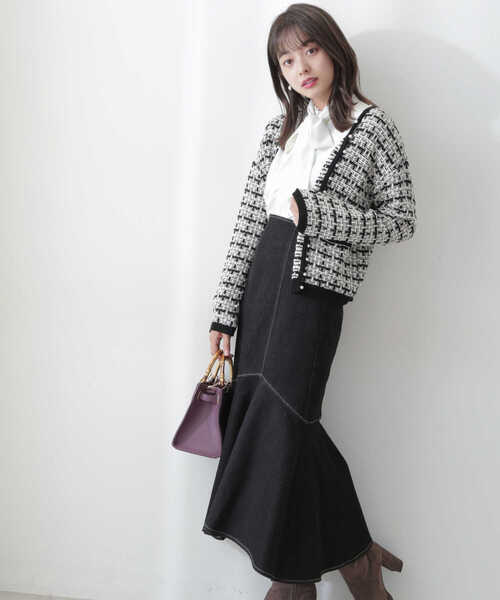 PROPORTION BODY DRESSING（プロポーションボディドレッシング）の「パールカーディガン / 1212274904（カーディガン/ボレロ・レディース・ベージュ/ブラック・FREE）」の19枚目の写真