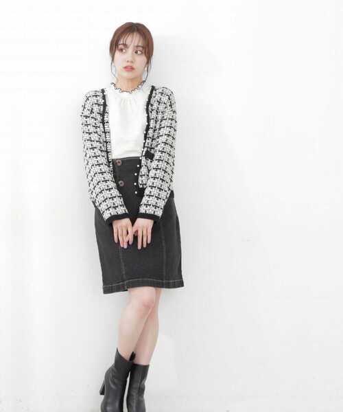 PROPORTION BODY DRESSING（プロポーションボディドレッシング）の「パールカーディガン / 1212274904（カーディガン/ボレロ・レディース・ベージュ/ブラック・FREE）」の20枚目の写真