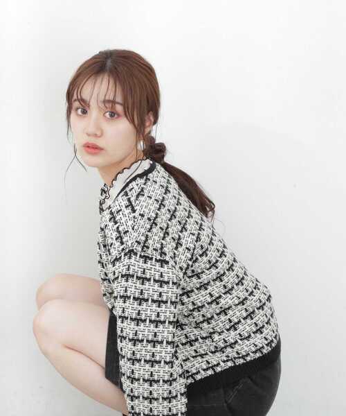 PROPORTION BODY DRESSING（プロポーションボディドレッシング）の「パールカーディガン / 1212274904（カーディガン/ボレロ・レディース・ベージュ/ブラック・FREE）」の21枚目の写真