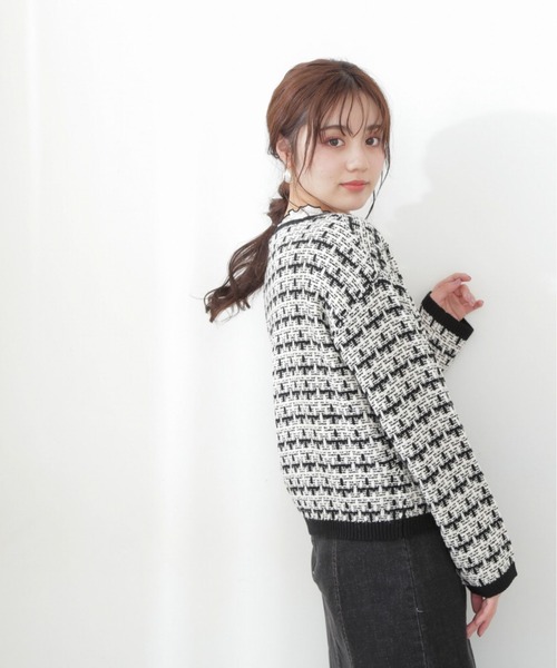 PROPORTION BODY DRESSING（プロポーションボディドレッシング）の「パールカーディガン / 1212274904（カーディガン/ボレロ・レディース・ベージュ/ブラック・FREE）」の5枚目の写真