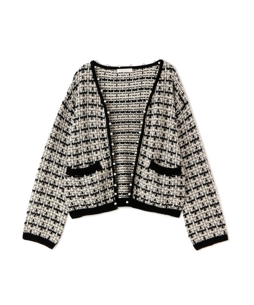 PROPORTION BODY DRESSING（プロポーションボディドレッシング）の「パールカーディガン / 1212274904（カーディガン/ボレロ・レディース・ベージュ/ブラック・FREE）」の9枚目の写真