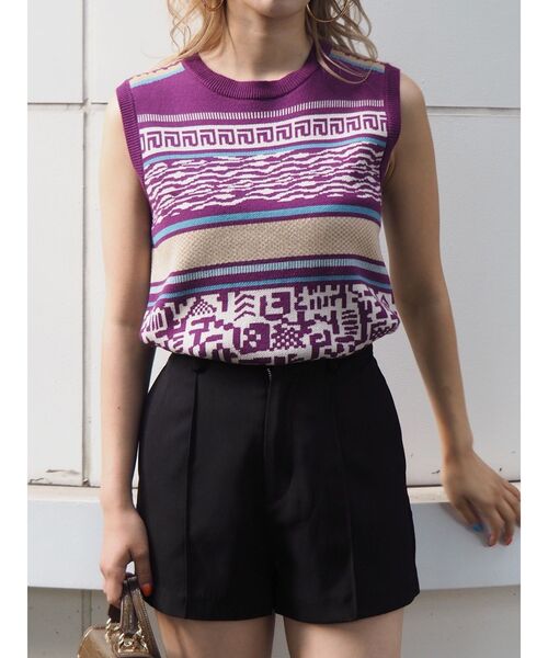 EVRIS（エヴリス）の「ピンタックショートパンツ（その他パンツ・レディース・ブラック/ブラウン・SMALL/MEDIUM）」の10枚目の写真