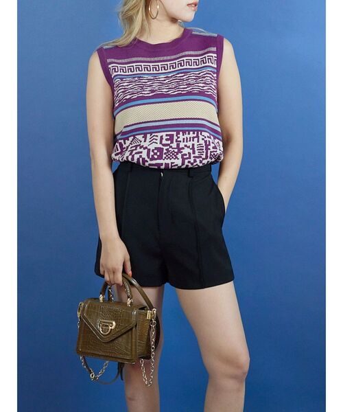 EVRIS（エヴリス）の「ピンタックショートパンツ（その他パンツ・レディース・ブラック/ブラウン・SMALL/MEDIUM）」の15枚目の写真