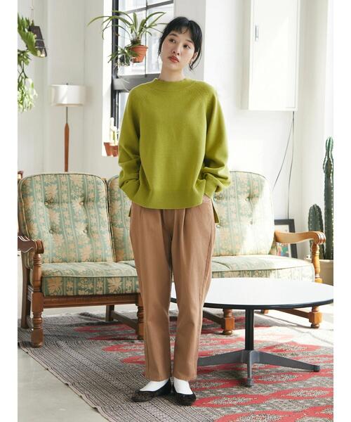 CRAFT STANDARD BOUTIQUE（クラフトスタンダードブティック）の「パチパチしにくいモックネックニットプルオーバー　＊◆（ニット/セーター・レディース・ブラック/ライム/ブルー/アイボリー・FREE）」の16枚目の写真