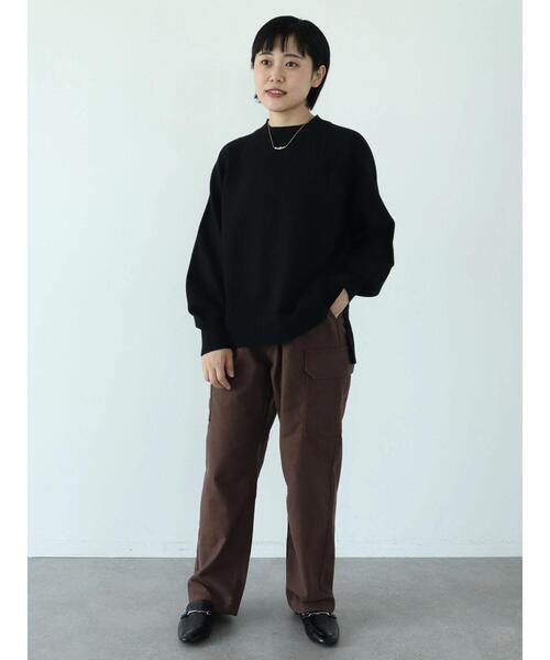 CRAFT STANDARD BOUTIQUE（クラフトスタンダードブティック）の「パチパチしにくいモックネックニットプルオーバー　＊◆（ニット/セーター・レディース・ブラック/ライム/ブルー/アイボリー・FREE）」の18枚目の写真