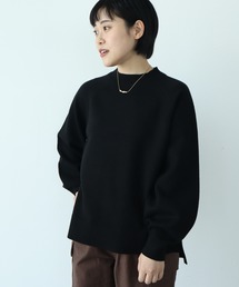 パチパチしにくいモックネックニットプルオーバー　＊◆