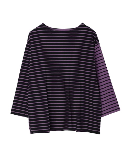 Sugar spoon(シュガースプーン)の「・SUGAR SPOON バイカラーボーダーロンT(Tシャツ/カットソー・レディース・ネイビー/チャコールグレー/ブラック/ベージュ・FREE)」の7枚目の写真