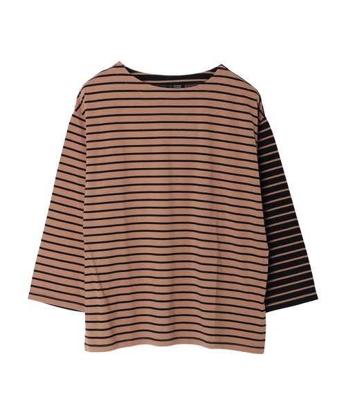 Sugar spoon(シュガースプーン)の「・SUGAR SPOON バイカラーボーダーロンT(Tシャツ/カットソー・レディース・ネイビー/チャコールグレー/ブラック/ベージュ・FREE)」の22枚目の写真