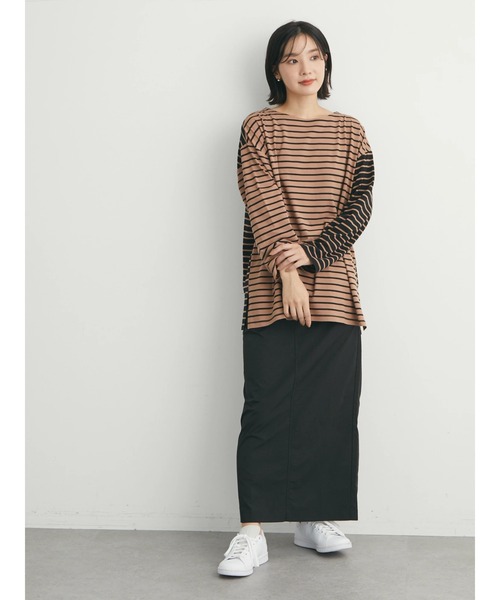 Sugar spoon(シュガースプーン)の「・SUGAR SPOON バイカラーボーダーロンT(Tシャツ/カットソー・レディース・ネイビー/チャコールグレー/ブラック/ベージュ・FREE)」の20枚目の写真