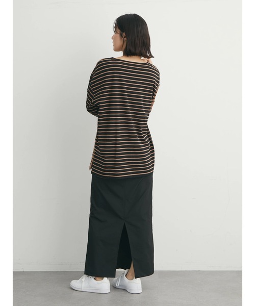 Sugar spoon(シュガースプーン)の「・SUGAR SPOON バイカラーボーダーロンT(Tシャツ/カットソー・レディース・ネイビー/チャコールグレー/ブラック/ベージュ・FREE)」の8枚目の写真