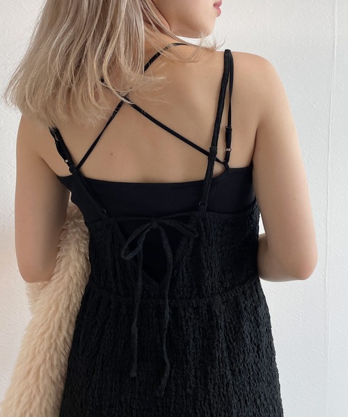 w closet（ダブルクローゼット）の「【お気に入り数2.5万人突破】マーメイドキャミワンピース（ワンピース・レディース・ブラック/ブラウン/オフホワイト/ブルーグレー/サックスブルー/ミント・FREE）」の17枚目の写真