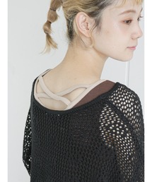 ehka sopo | バッククロスバイカラータンクトップ(タンクトップ)