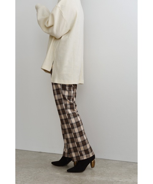 palm RICHE(ポームリシュ)の「カットチェックパンツ(その他パンツ・レディース・オフホワイト/グレー/ベージュ・M)」の11枚目の写真
