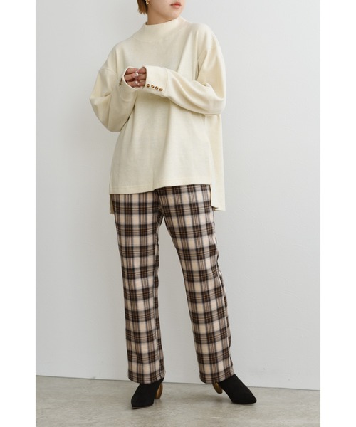 palm RICHE(ポームリシュ)の「カットチェックパンツ(その他パンツ・レディース・オフホワイト/グレー/ベージュ・M)」の14枚目の写真