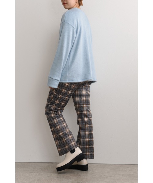palm RICHE(ポームリシュ)の「カットチェックパンツ(その他パンツ・レディース・オフホワイト/グレー/ベージュ・M)」の5枚目の写真